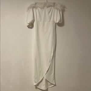 Elegant White Off-Shoulder Dress